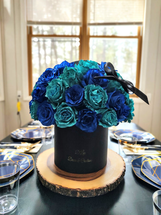 Blue Rose colored Bloom Box