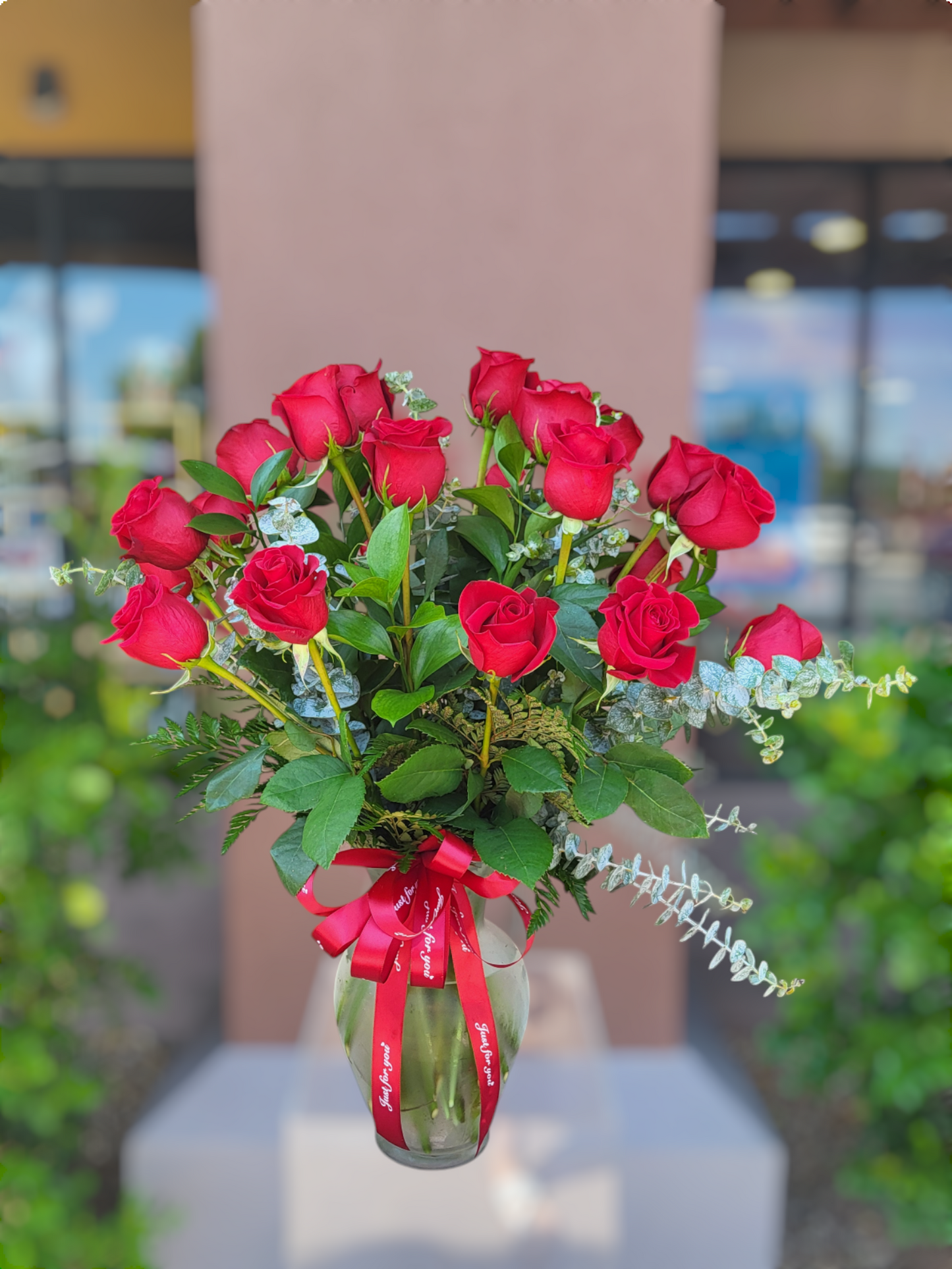 2 Dozen Roses Vase Arrangement