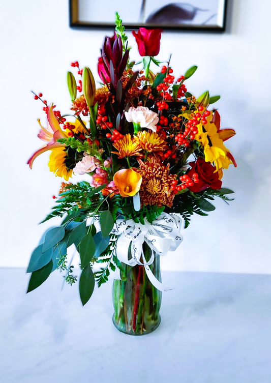 Sunny Fall Vase Arrangement