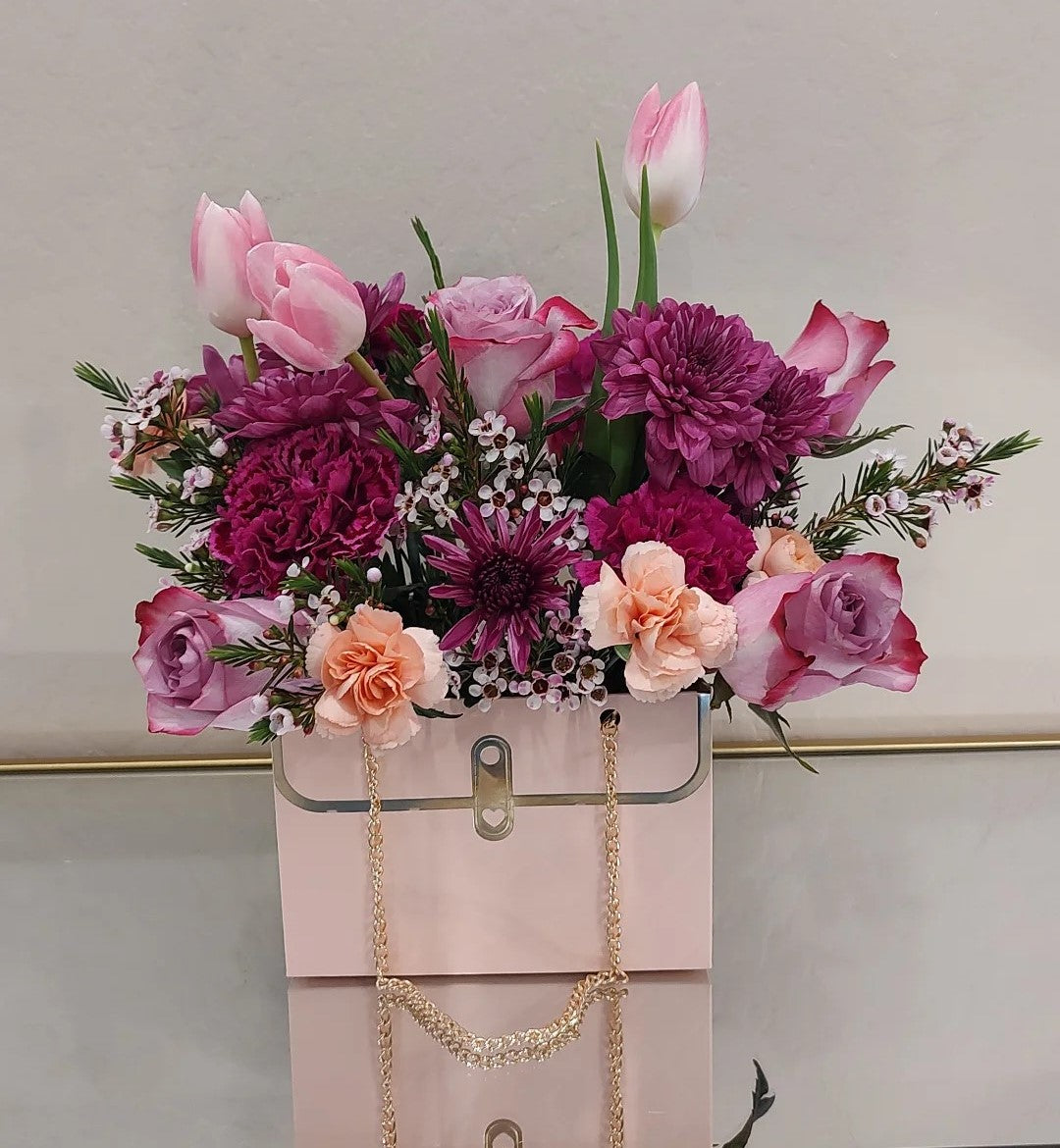 Elegant Floral Purse Arrangement