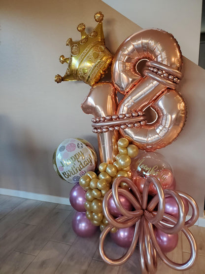 Double digit balloon bouquet