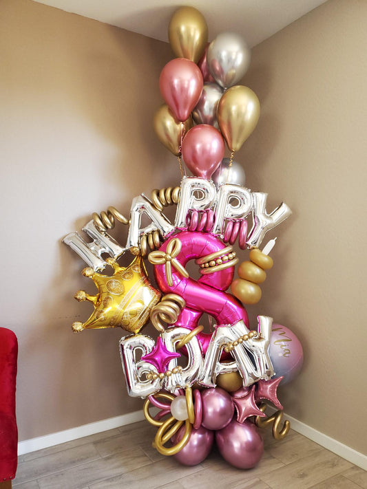 Happiest Birthday Balloon Arrangement